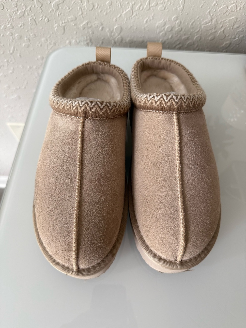 Cozy Tan Suede Slip-On Slipper Mules